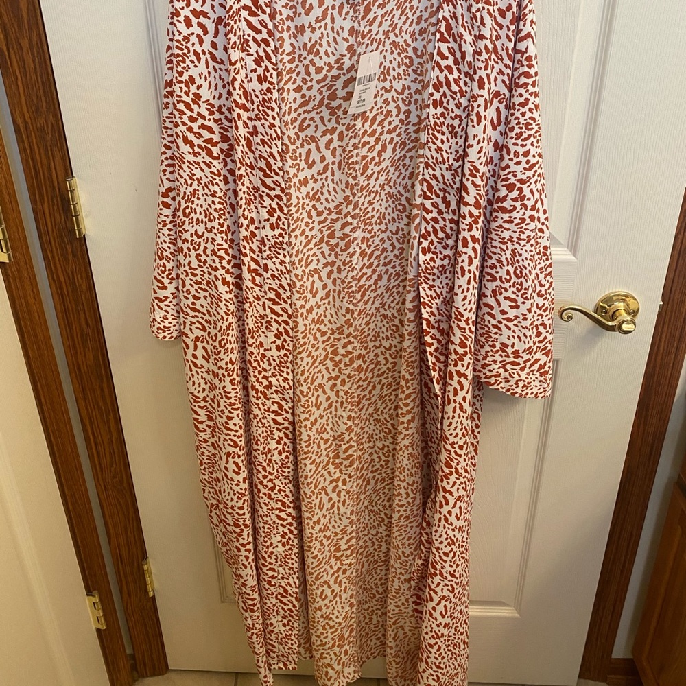 Floor length Cheetah Duster